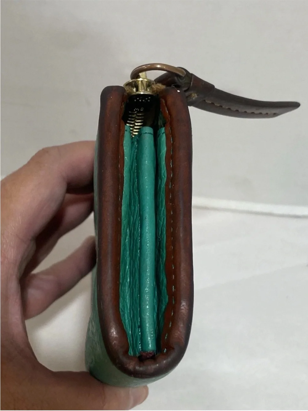 Vintage Dooney & Burke Green Leather Wallet